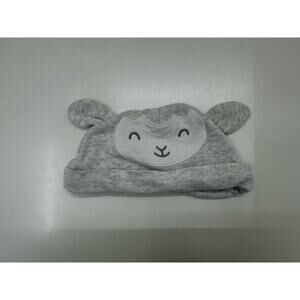Carters Baby Hat Size 3 Months Grey Animal Face and Ears Beanie